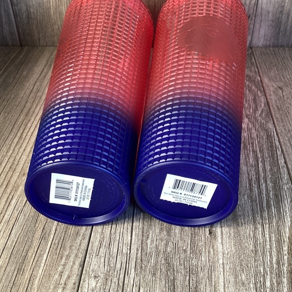 Starbucks Watermelon Pink Purple Gradient Grid Tumbler Venti Summer (2) Tublers - Picture 6 of 14
